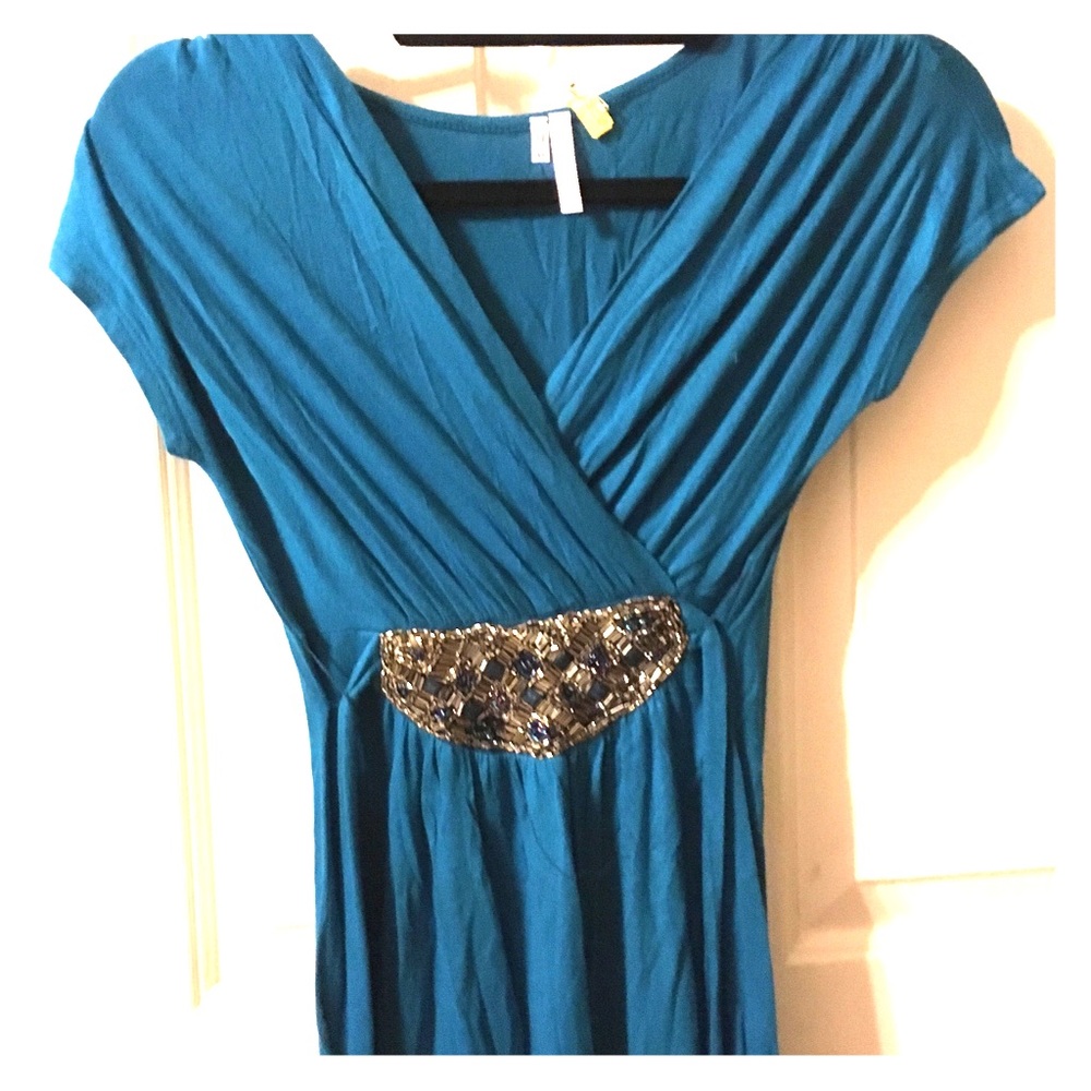 PRICE NEGOTIABLE Beaded Draped Blouse